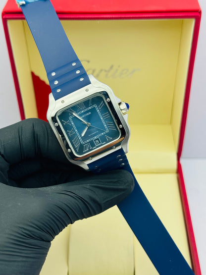 CARTIER SANTOS RUBBER STRAP MODEL AUTOMATIC