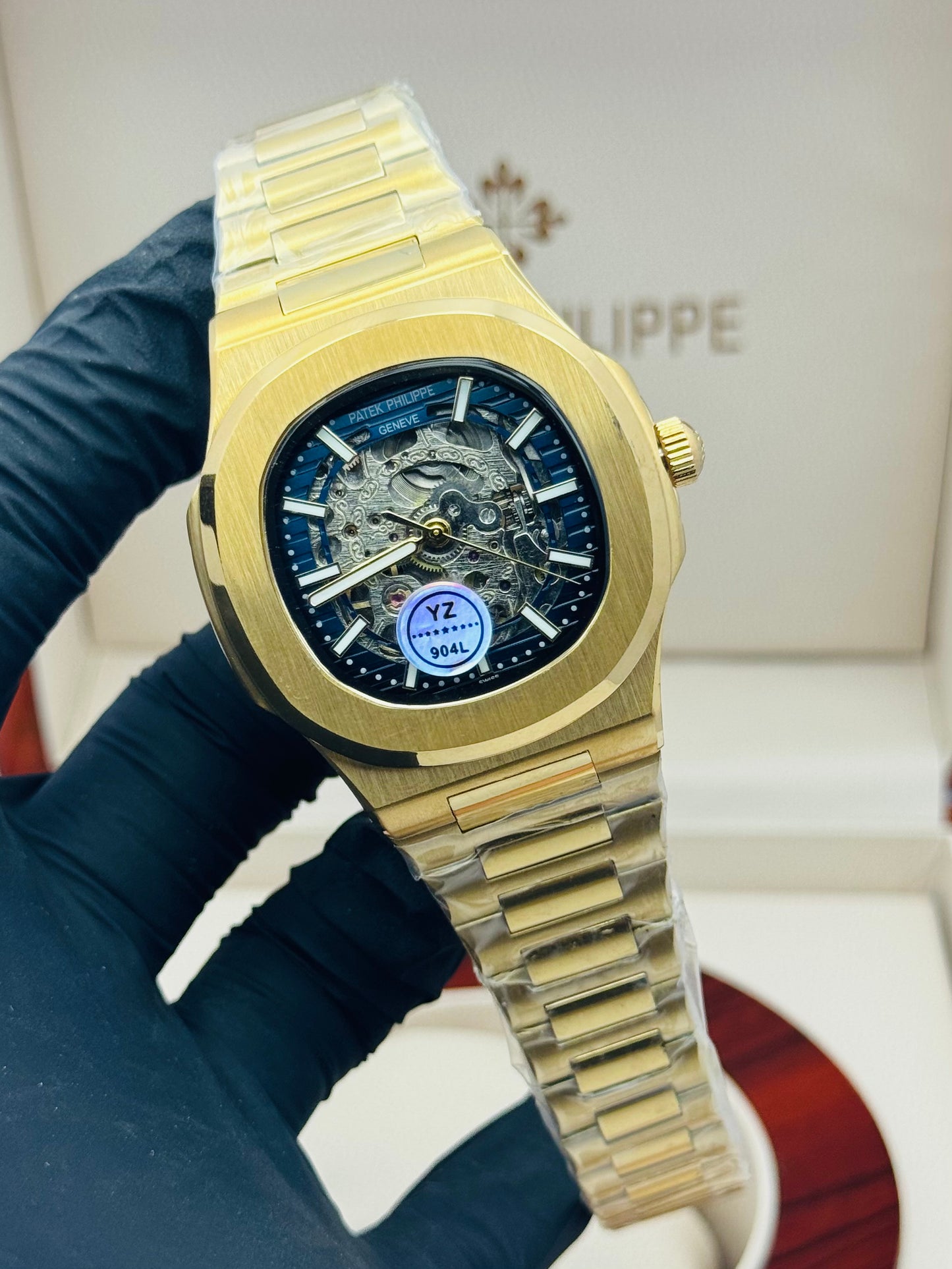 PATEK PHILLIPE NAUTILUS SKELETON MODEL GOLDEN AUTOMATIC