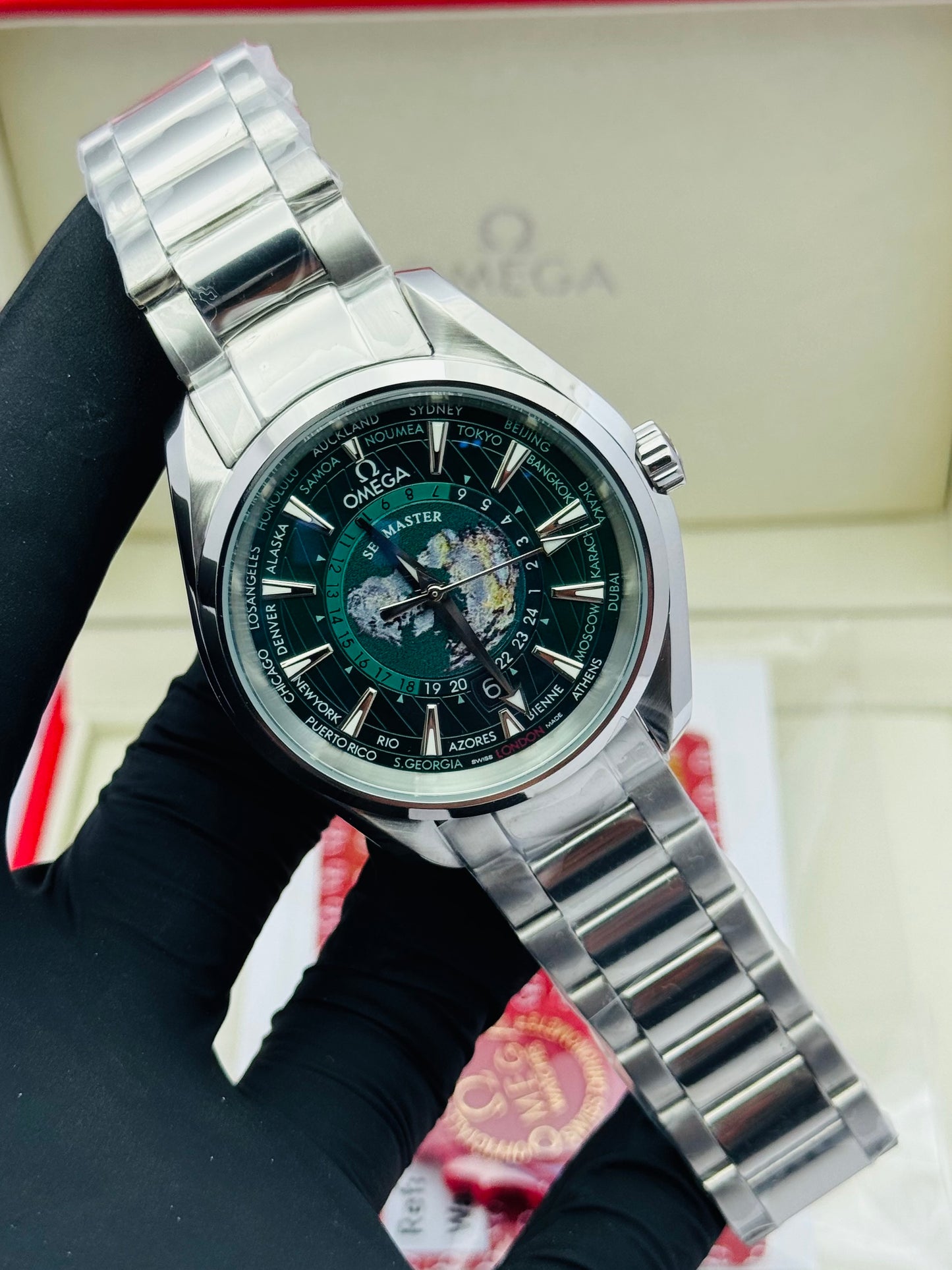 OMEGA SEAMASTER WORLDMAP EDITION IN CHAIN