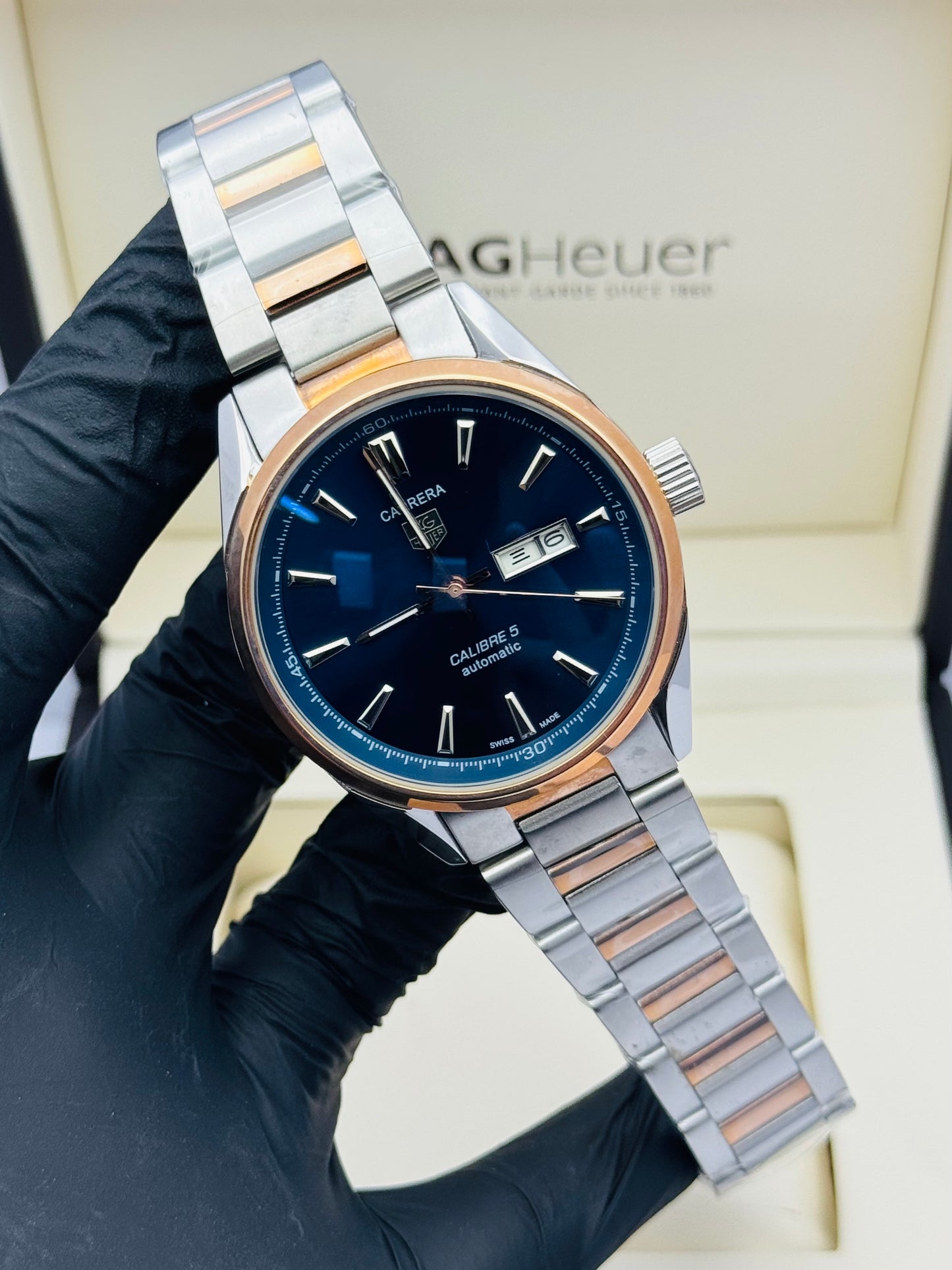 TAG HEURE CALIBER 5 MODEL 2-TONE CHAIN AUTOMATIC