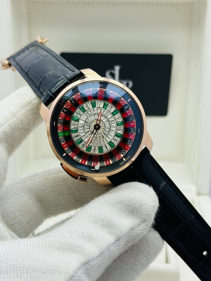 JACOB & CO. CASINO STONES EDITION BLACK COLOUR QUARTZ