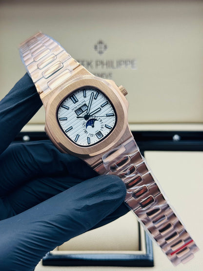 PATEK PHILLIPE MOONPHASE CALENDAR AUTOMATIC MODEL ROSE GOLD