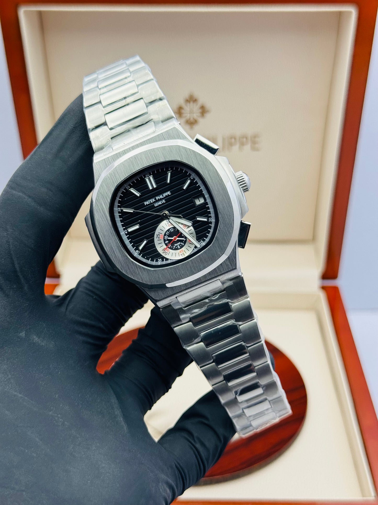 PATEK PHILLIPE DOWNSECOND MODEL SILVER AUTOMATIC