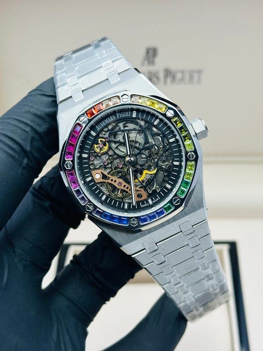 AP SKELETON RAINBOW EDITION IN SILVER CHAIN AUTOMATIC