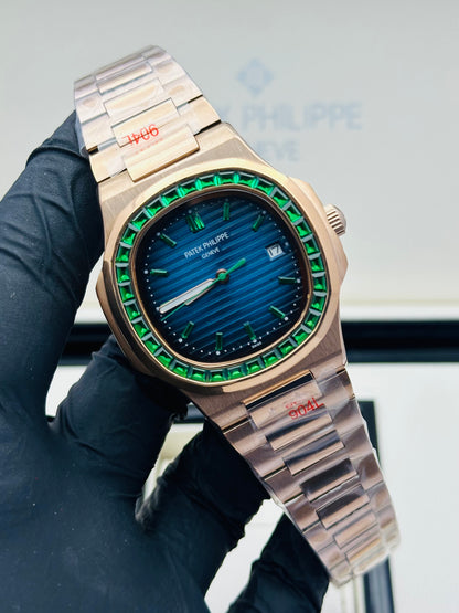 PATEK PHILLIPE RUBY STONES EDITION IN ROSE GOLD CHAIN AUTOMATIC