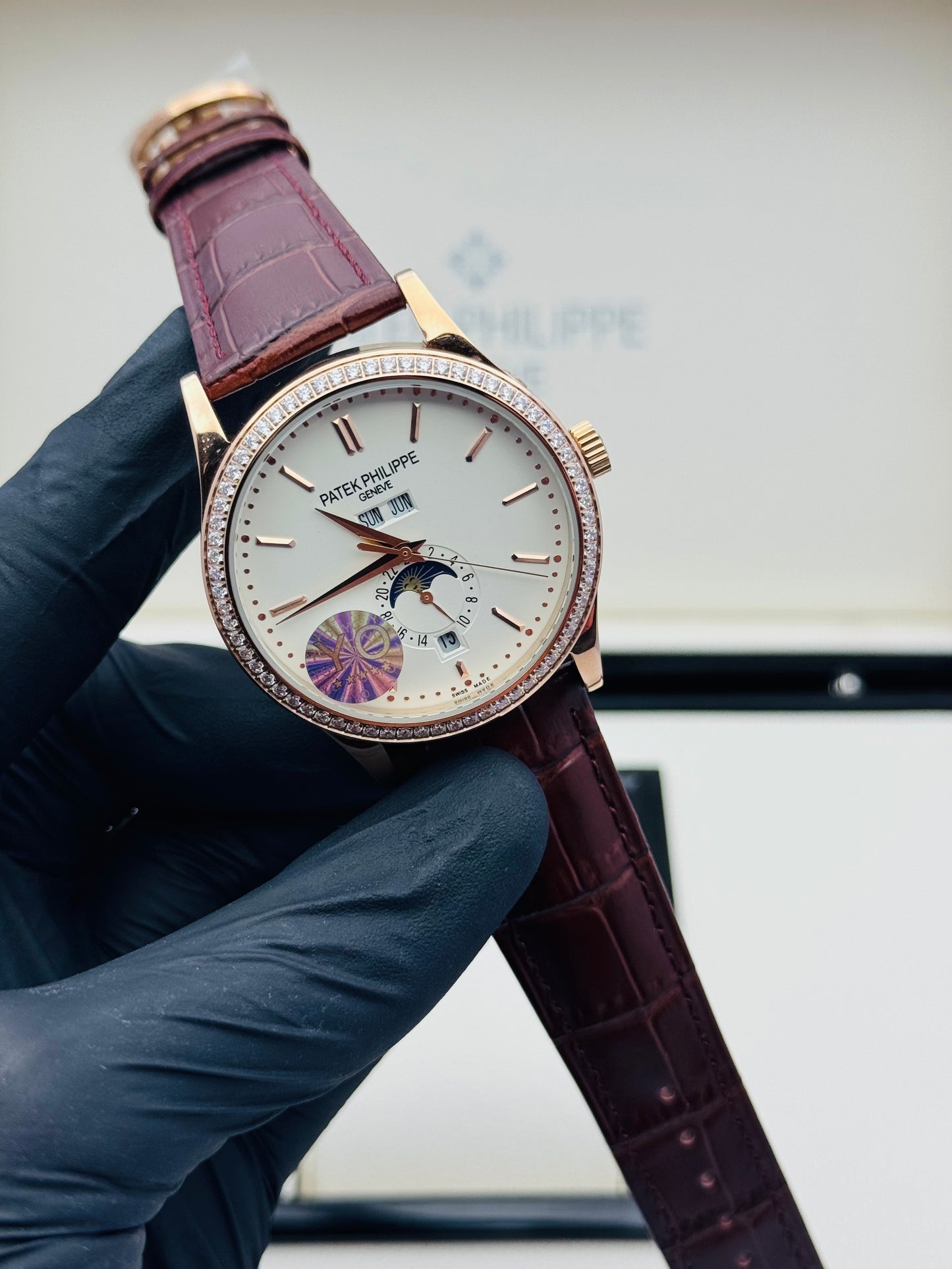 PATEK PHILLIPE MOONPHASE MODEL WITH STONES